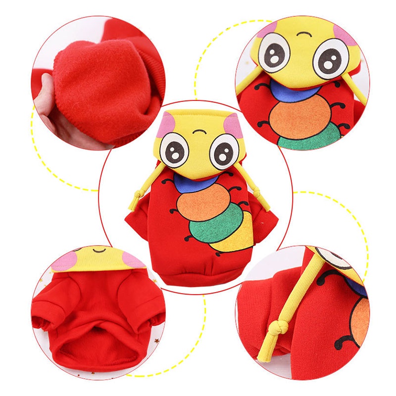 Áo Khoác Có Nón Dày Dặn Ấm Áp Thoáng Khí In Họa Tiết Sâu Bướm / Hổ Hoạt Hình Dễ Thương Dành Cho