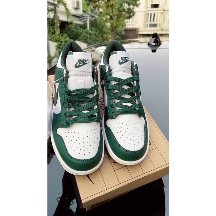 Giày thể thao S_B Dunk Low Dis'rupt 2 Green, Giày Sneaker SB xanh lá da trơn_Tặng kèm box bảo vệ