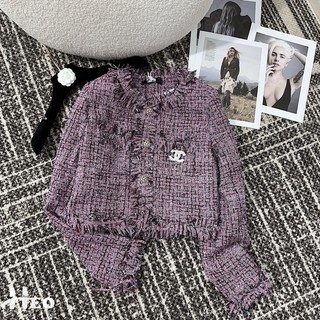 Áo dạ tím kèm tag chà neo đá