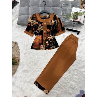 Bộ trung niên cho mẹ lụa mango cao cấp