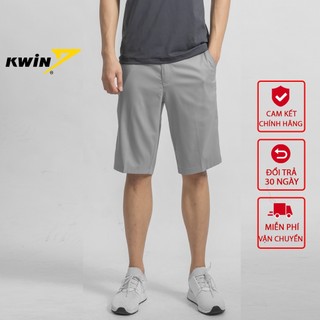 Quần short âu nam KWIN thiết kế túi cài khuy sau tiện lợi màu sắc trung tính dễ phối trang phục KSO015S9