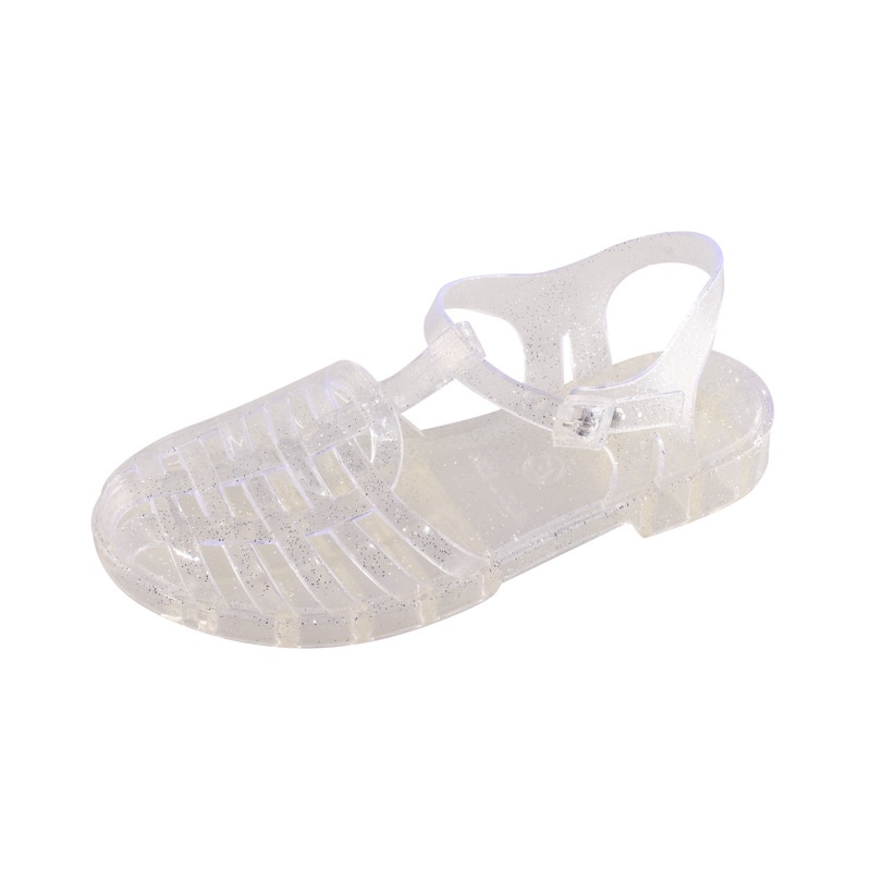 Xăng đan Nhựa Dẻo Đế Bằng Chống Trượt Chống Thấm Nước Phong Cách Vintage Thời Trang