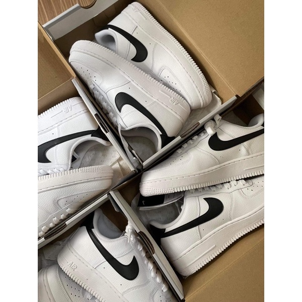 Giày Sneaker Nike Air Force 1 Low GS White Black  AF1 màu Trắng Đen Basic| PiuPiu Authentic