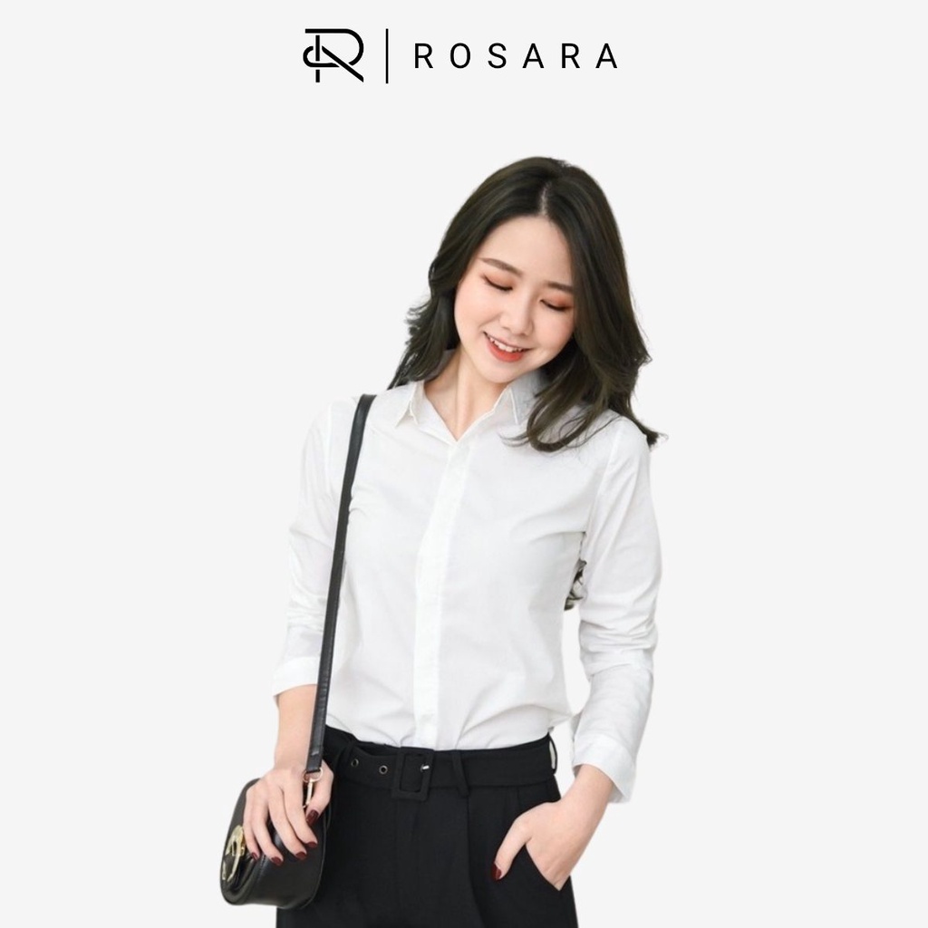 Áo Sơ Mi Trắng Nữ Thiết Kế Công Sở Đẹp SP31 Rosara
