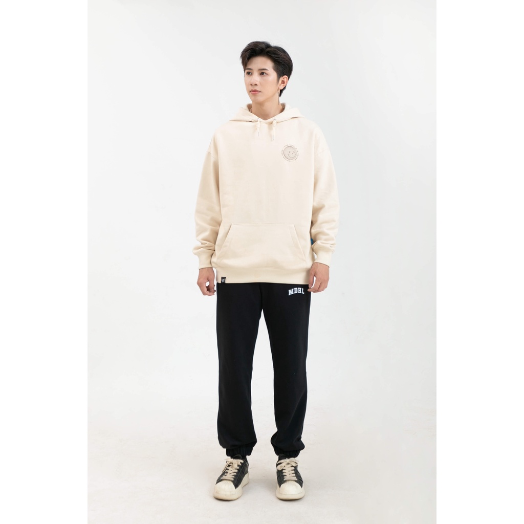 Áo Nỉ Hoodie Nam Dài Tay 2 Màu Nâu Be MANDO Chất Nỉ Cao Cấp Form Rộng Hình In Basic Unisex Thời Trang Hàn Quốc HOD004