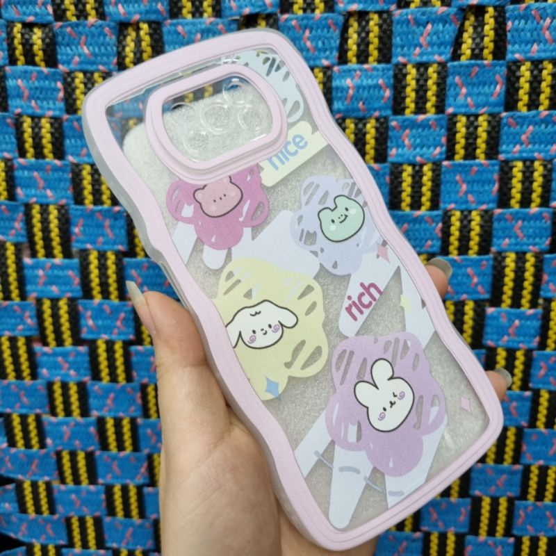 Ốp lưng Xiaomi Poco X3 NFC / X3 pro dẻo hình siêu dễ thương viền lượn sóng bảo vệ camera