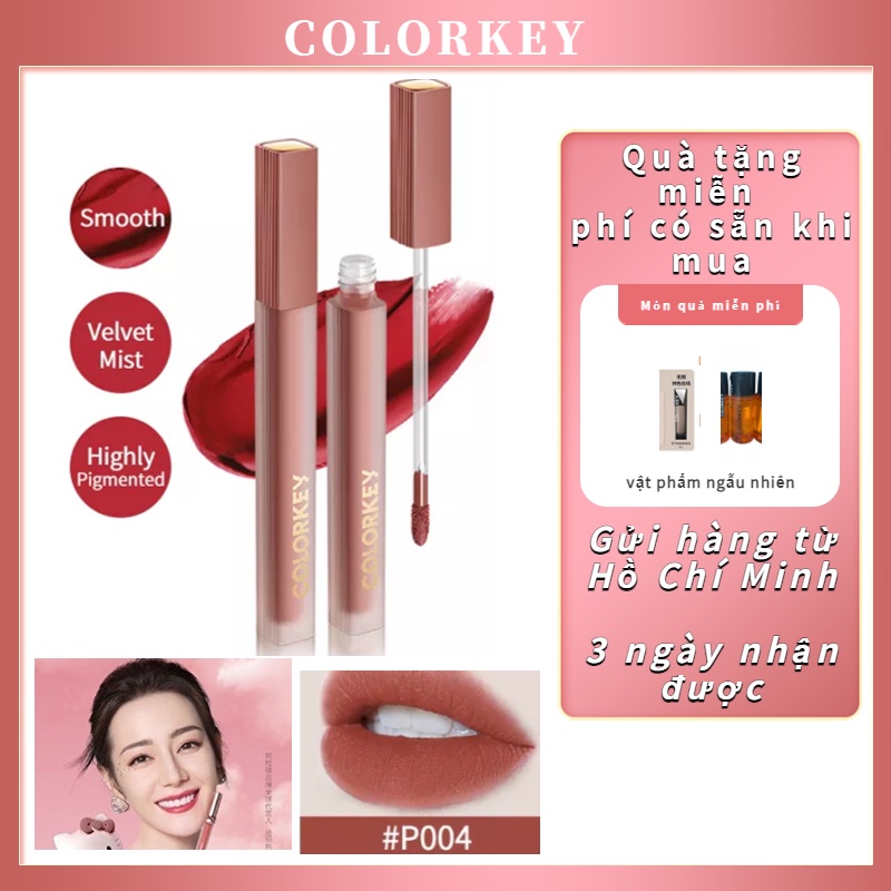 Son kem COLORKEY nhung mịn dưỡng ẩm kết cấu mềm mại cao cấp 2g