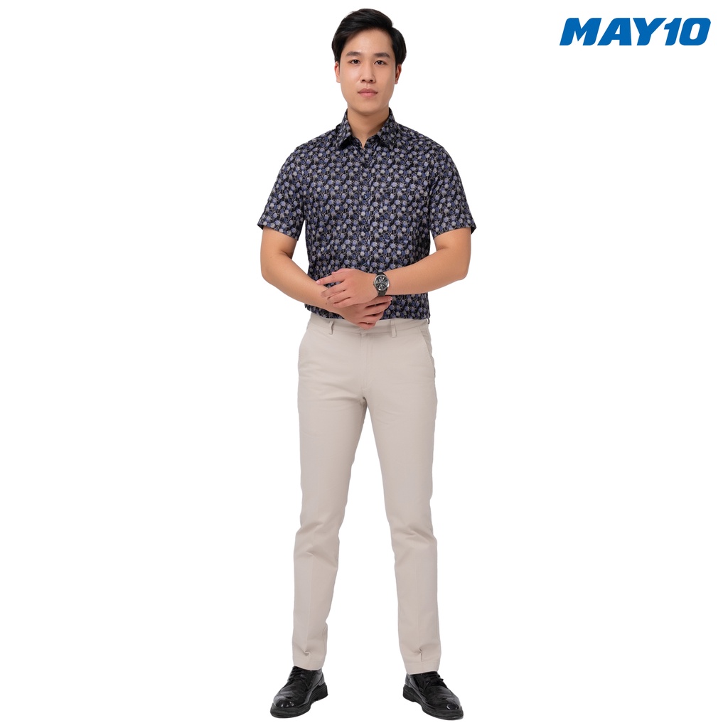 Áo sơ mi nam cộc tay dáng suông MAY 10 mã 010119069 màu AH198