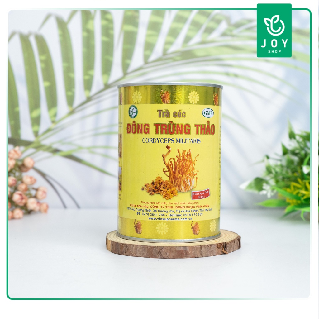 TRÀ HOA CÚC ĐÔNG TRÙNG THẢO VINXU - LON 400GR