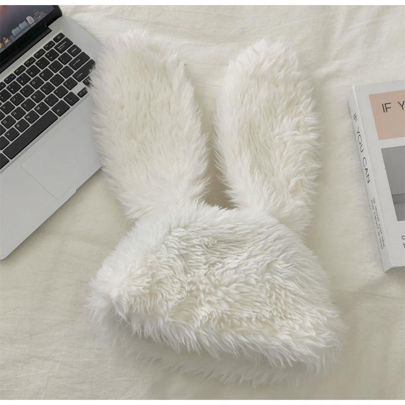 Mũ Trùm Đầu  Mũ Nhung Lông Dễ Thương Vui Nhộn Đường Phố Màu Hồng Đỏ Giữ Ấm Mùa Thu Đông Le