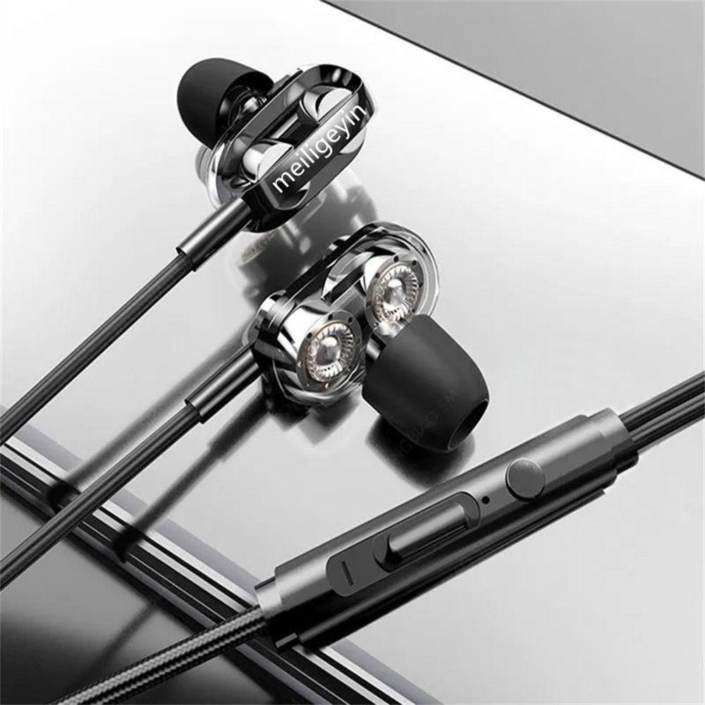 Tai Nghe Nhét Tai Jack 3.5mm Âm Thanh Siêu Trầm Có Nút Điều Chỉnh Âm Lượng Cho Điện Thoại