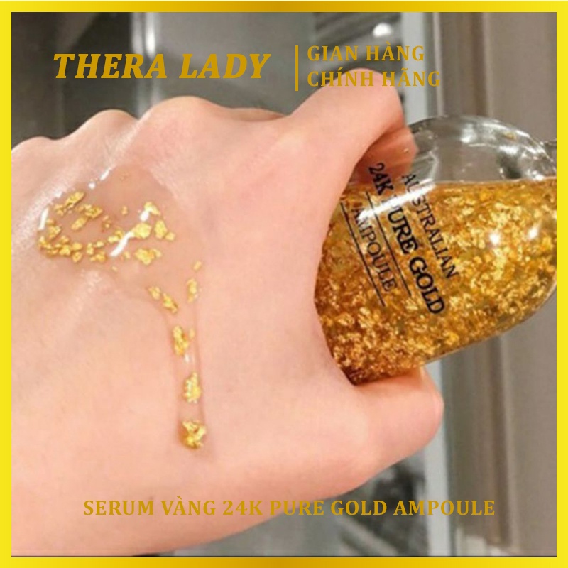 Serum Tinh Chất Gold 24K Pure Gold Ampoule Của Úc 100ml - Giúp Trắng Sáng Vạn Người Mê, Cho Da Mềm Mịn Tươi Sáng