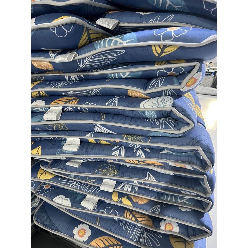 Topper Nệm Bông xuất Nhật, hàng công ty hình lá siêu sang đủ size 1m 1m2 1m4 1m6 1m8 dài 2m TK3