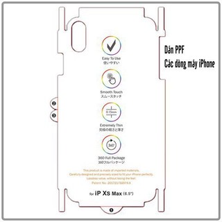 Miếng dán PPF chống xước cực tốt dành cho  ip 7 plus, 8 plus , XS Max, 11, Pro, Pro Max
