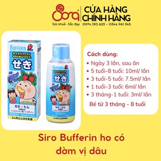 Siro thảo dược bufferin nhật bản vị dâu các loại cho bé từ 3 tháng tuổi - ảnh sản phẩm 3