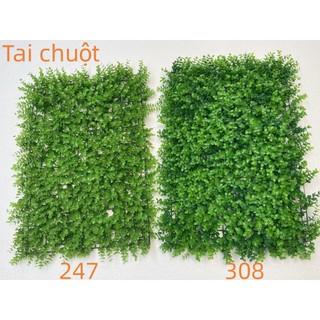 Thảm cỏ tai chuột 247, tai chuột 308 - 40 x 60cm - Tấm cỏ nhựa, vỉ cỏ nhựa làm tường cây giả