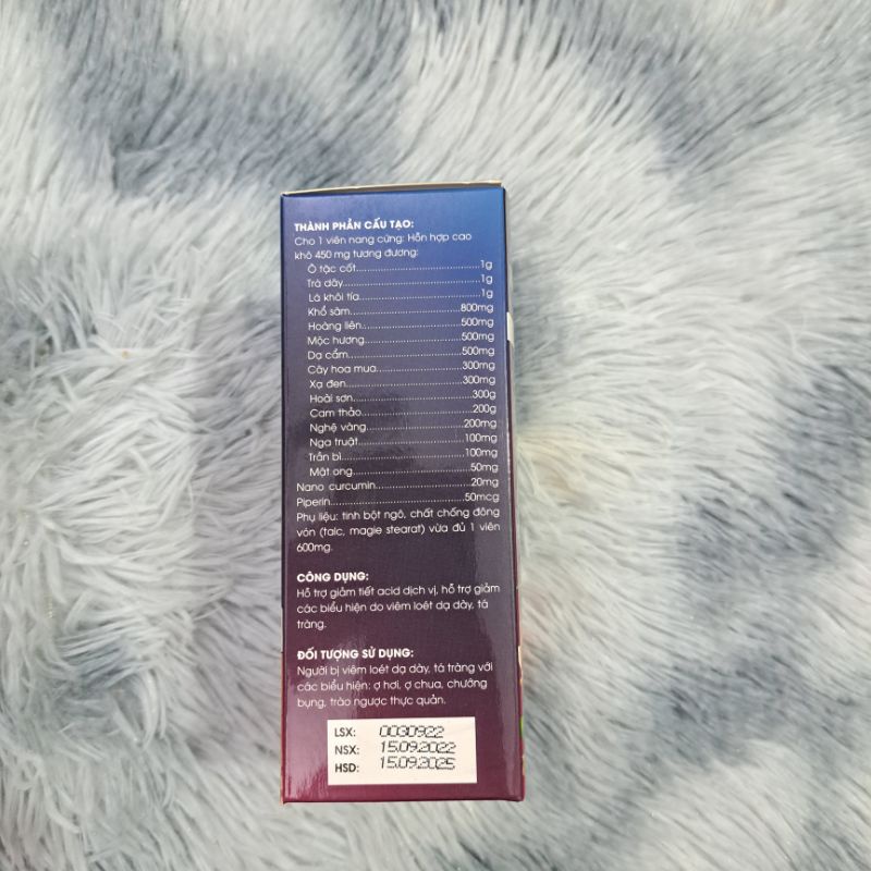 Hộp 60 viên dạ dày Bình Vị An Dạ Nexiumkids TADACUMIN Nanogold hỗ trợ giảm tiết acid dịch vị, trào ngược dạ dày