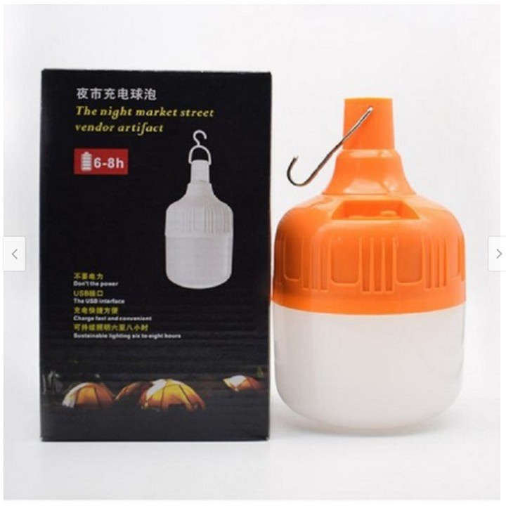 Bóng đèn tích điện led sạc pin siêu sáng 100w thắp sáng 4h-6h