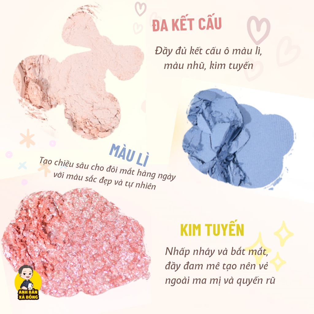 Bảng Phấn Mắt 06 Ô Màu Nhũ Lì HOLD LIVE 6-Color Twilight Graffiti Eyeshadow Palette HL593