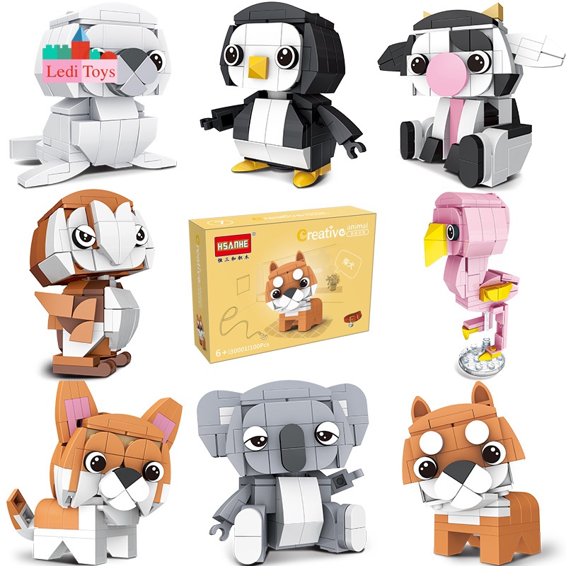 Đồ chơi ghép hình 3D lego động vật  cho bé trai, gái phát triển tư duy