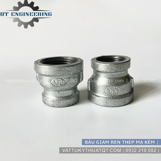 Bầu giảm ren thép mạ kẽm | dn15-dn50
