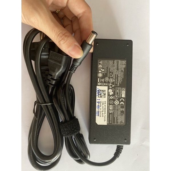 Sạc Laptop Dell đầu kim to 19.5V- 4.62A 90W, Adaptor dell đầu kim tặng kèm dây nguồn