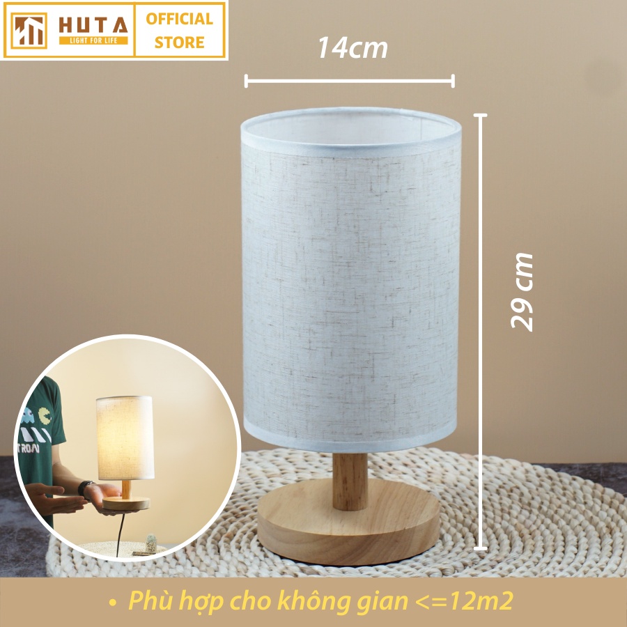 Đèn Ngủ Để Bàn Gỗ Decor Phòng Ngủ HUTA LIGHT FOR LIFE G1 Trang Trí Vintage , Điều Chỉnh Độ Sáng,Đầu Cắm Điện 2 Chấu 220V | BigBuy360 - bigbuy360.vn