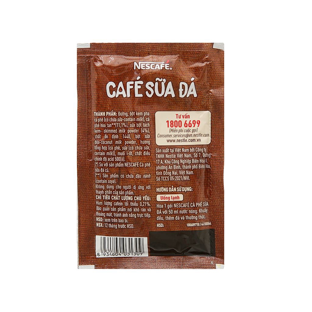 Nescafe sữa đá bịch 600g . Date 09/2023