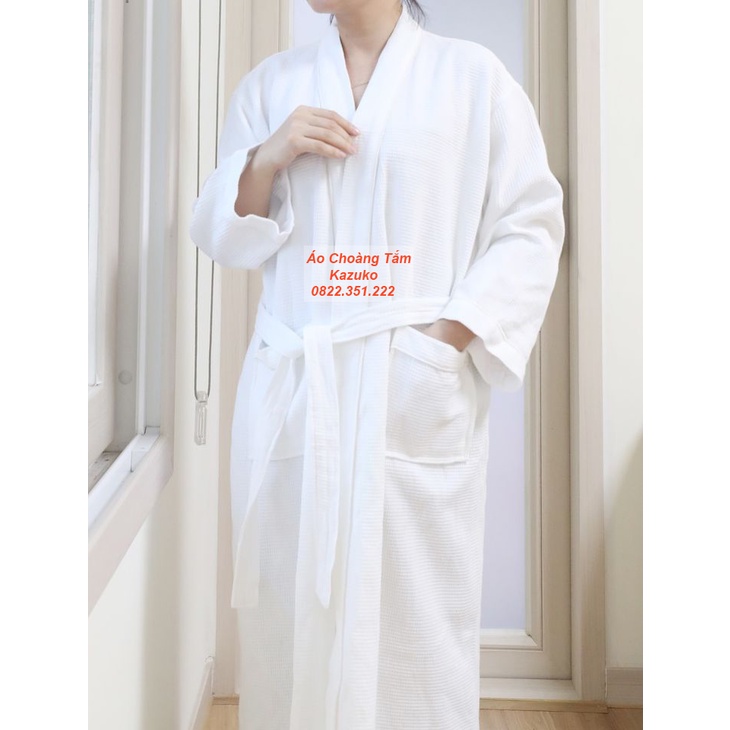 Áo Choàng Tắm MOCHI Cao Cấp 100% Chất Cotton Tổ Ong Đẹp Cho Khách Sạn, Du lịch, Nghỉ Dưỡng