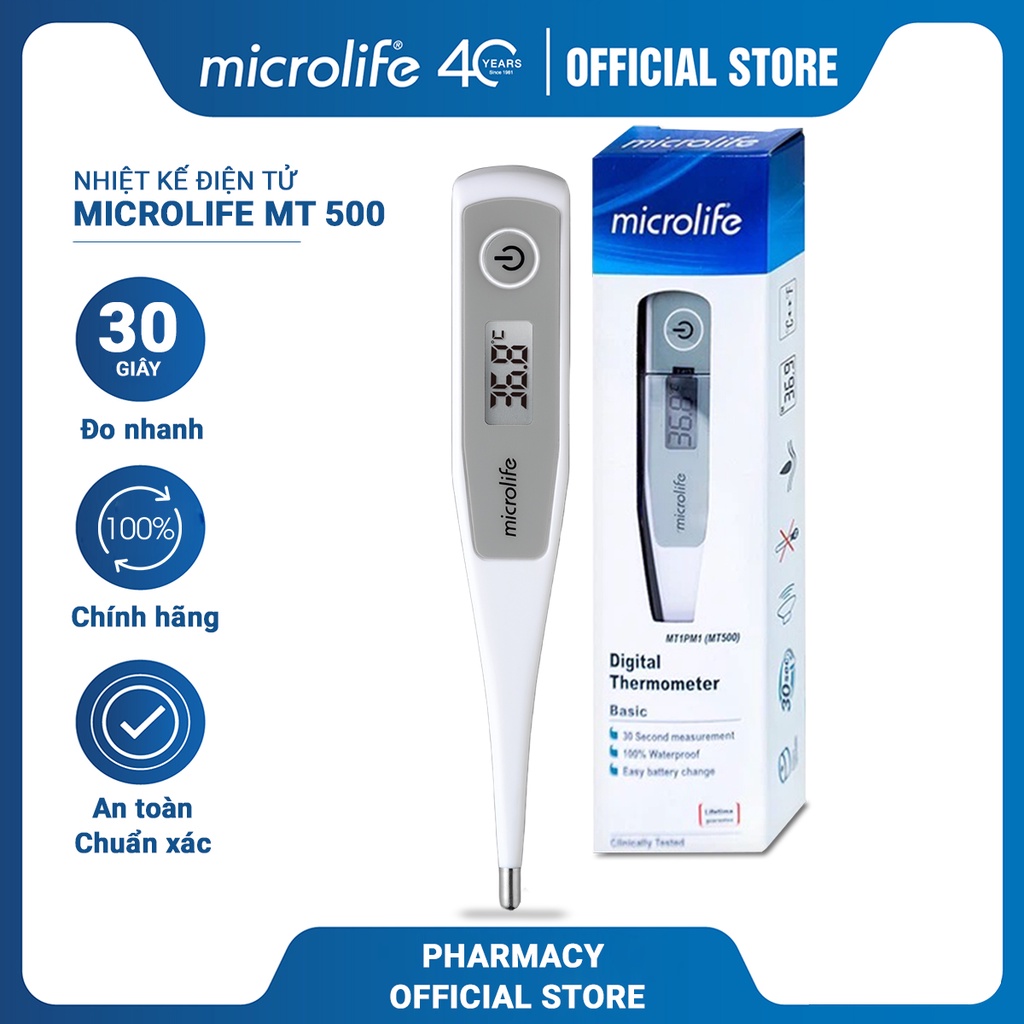 Nhiệt Kế Điện Tử Microlife MT500 Chính Hãng Đo nhanh cho kết quả chính xác