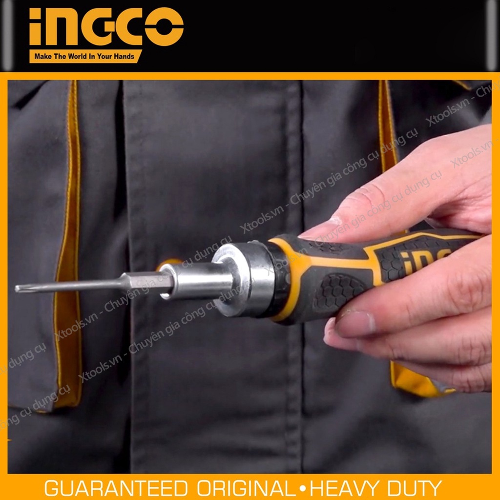 Bộ tua vít 26 chi tiết INGCO HKSDB0268 vặn siết 2 chiều tự động, chất liệu thép cr-v không gỉ, có nam châm tiện lợi