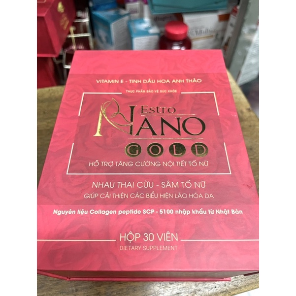 VIÊN UỐNG TĂNG CƯỜNG HỖ TRỢ NỘI TIẾT TỐ NỮ CHAI 30 VIÊN CHIẾT XUẤT DẦU HOA ANH THẢO ESTRO NANOẢ
