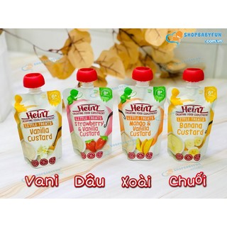 Váng sữa Heinz Vanilla Custard cho bé từ 6 tháng.Túi 120g