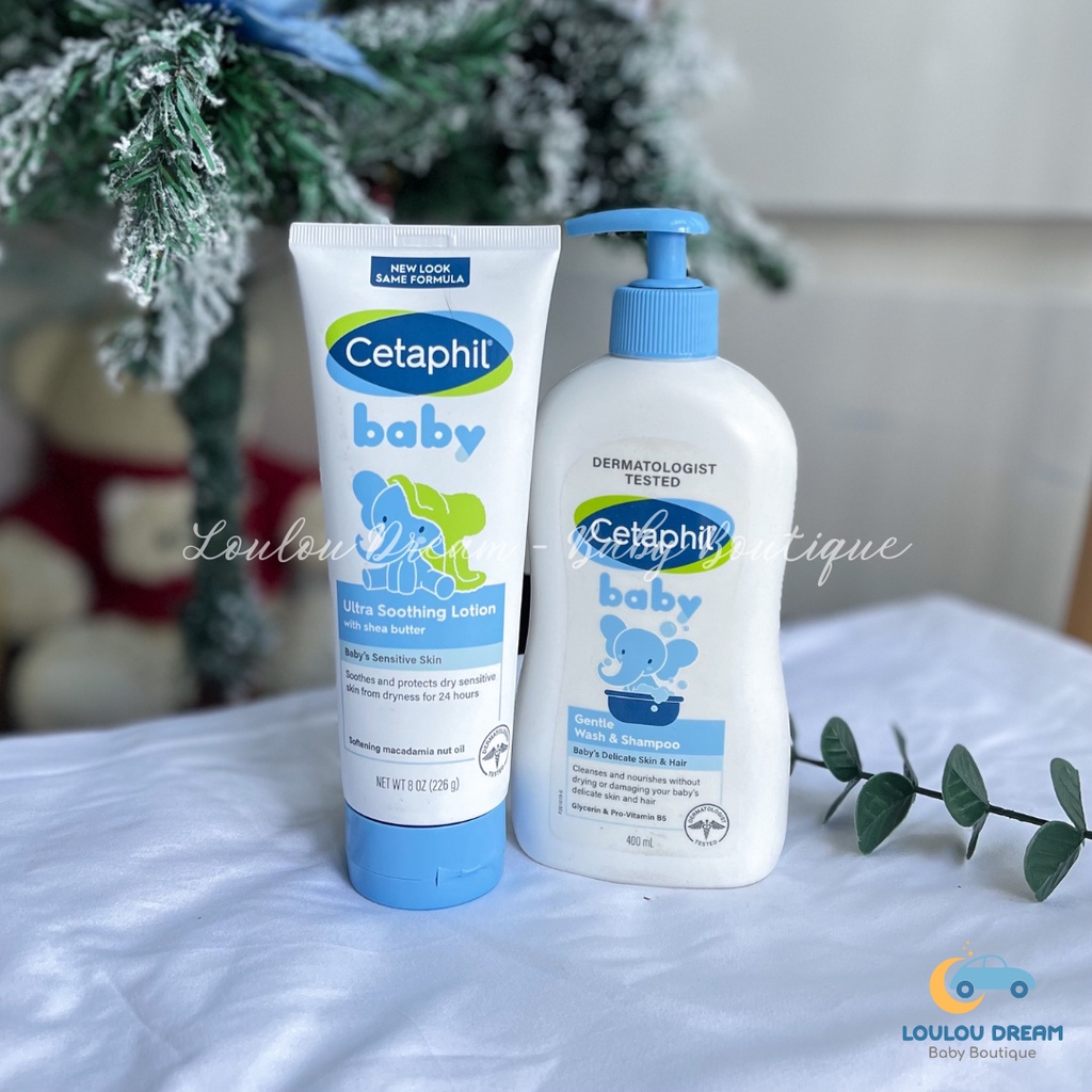 Cetaphil Sữa tắm gội cho bé và Lotion chiết xuất hoa cúc hữu cơ Calendula (Wash &amp; Shampoo) dùng từ sơ sinh