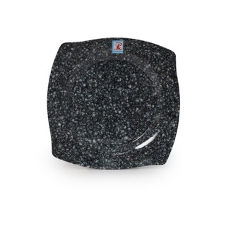 Dĩa vuông nhựa Melamine vân đá đen