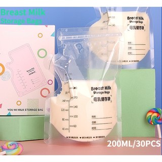 Set 30 Túi Đựng Sữa Mẹ Dung Tích 200ml Tiện Dụng