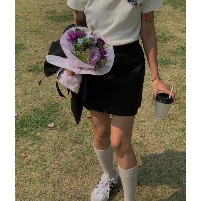 FromSooyoung - Basic Skirt - Chân váy chữ A ngắn fromSooyoung