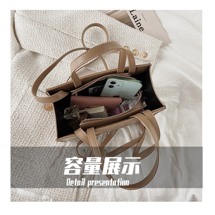 Túi Xách Đeo Vai Hình Chữ T Hoạ Tiết Chữ Dập Nổi Phong Cách Vintage