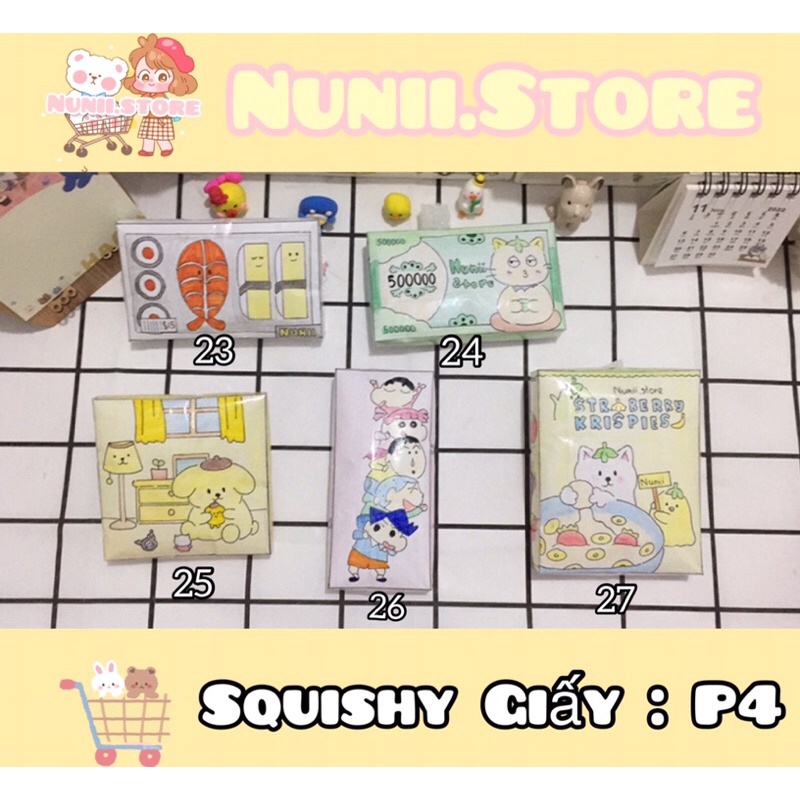 Squishy Giấy Giá Rẻ Nhiều Mẫu Dễ Thương