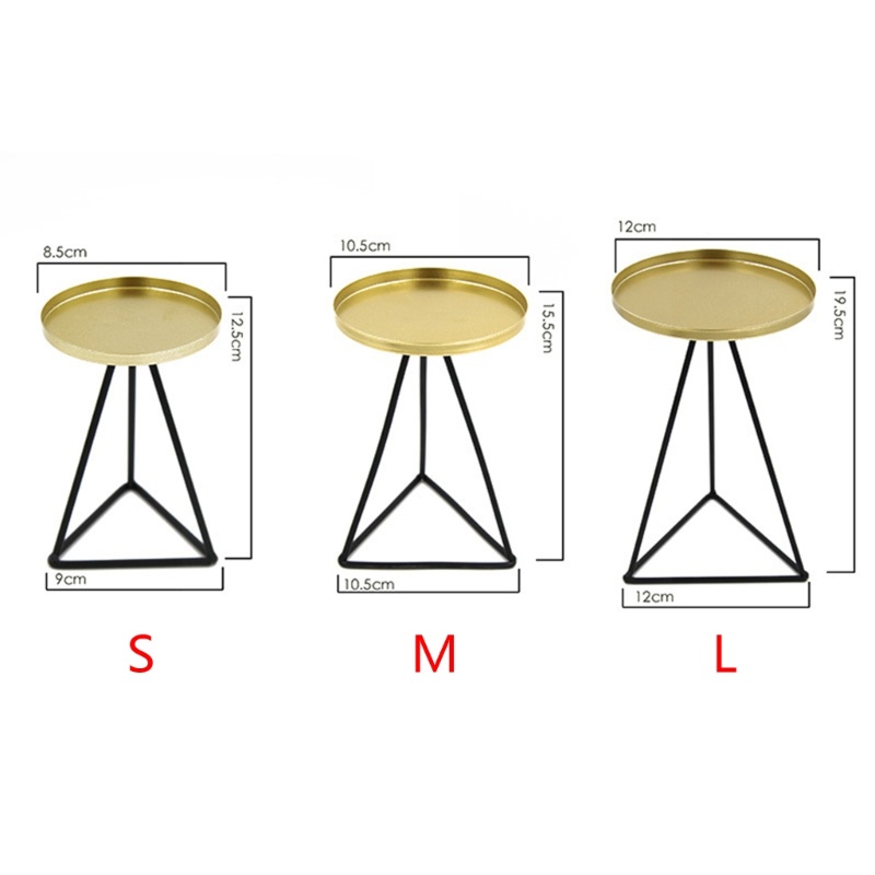 Giá Đỡ Nến Hình Tam Giác Bằng Kim Loại Trang Trí Tiệc