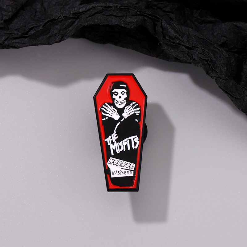 Huy Hiệu Cài Áo Hình Đầu Lâu Phong Cách Halloween Cá Tính