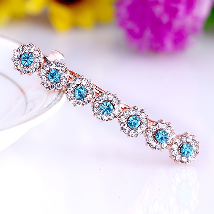 Mới_Kẹp mái kẹp nửa đầu đính đá đơn giản cho nữ trung niên