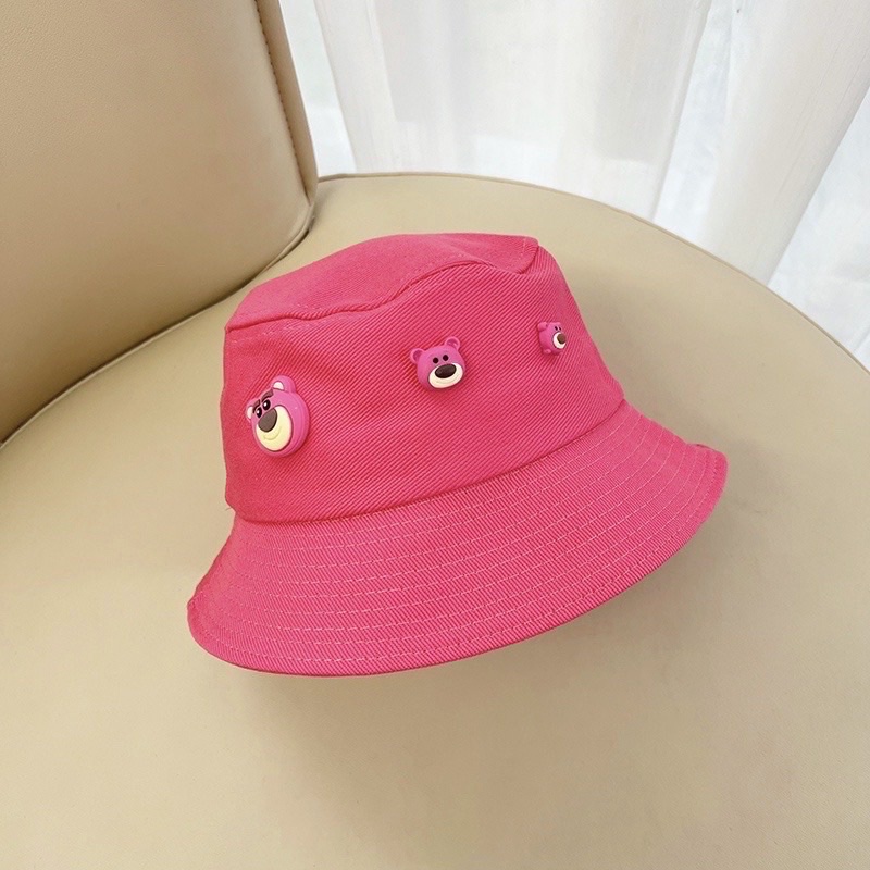 Nón Tai Bèo Che Nắng Mũ Gấu Dâu Lotso Dễ Thương Phong Cách Hàn Quốc Cho Bé