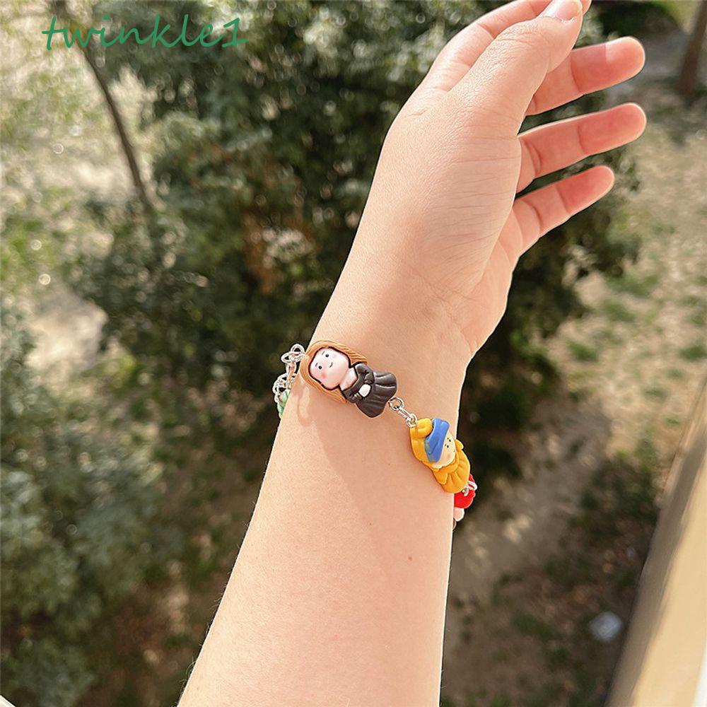 Vòng Tay Đầu Bong Bóng Đính Tranh Sơn Dầu Kiểu Hàn Quốc Dễ Thương Cho Bạn Gái