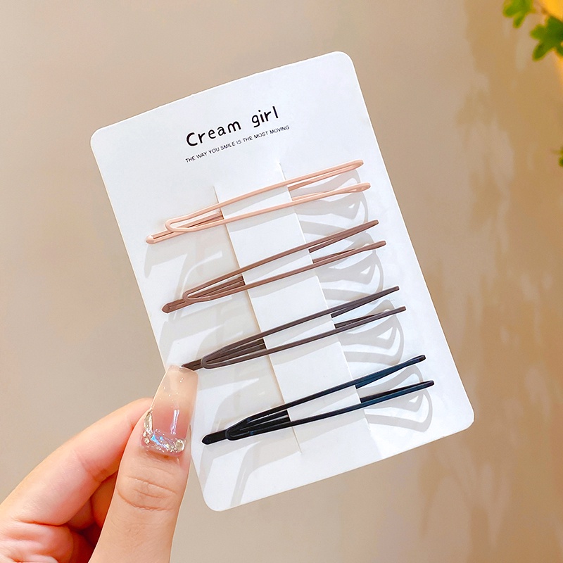 Set 3 / 4 Kẹp Tóc Màu Sắc Đơn Giản Chất Lượng Cao