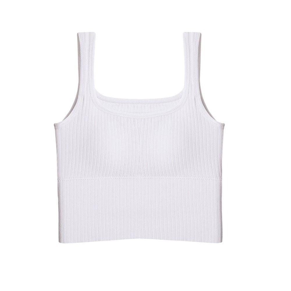 FALLFORBEAUTY Áo Ngực Thể Thao Dạng Ống Không Gọng Màu Sắc Đơn Giản Cho Nữ