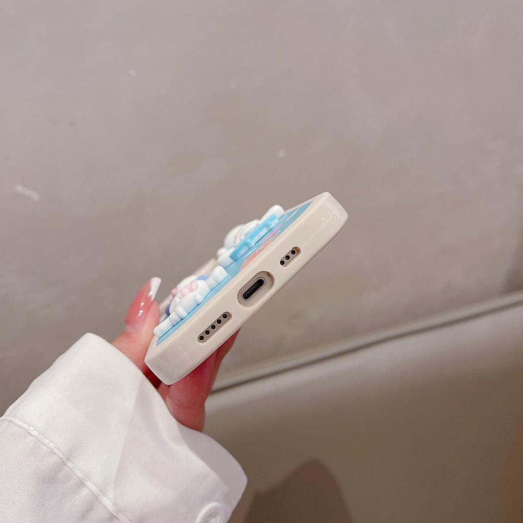 Ốp Điện Thoại Da Có Giá Đỡ Hình Búp Bê melody 3D Cho IPhone 14promax 14pro 13promax 12 11