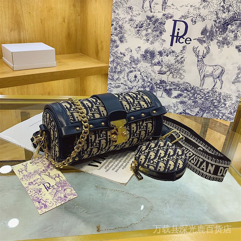 Túi Xách Đeo Vai / Kẹp Nách Hình Trụ Cao Cấp Phong Cách Mới 2022