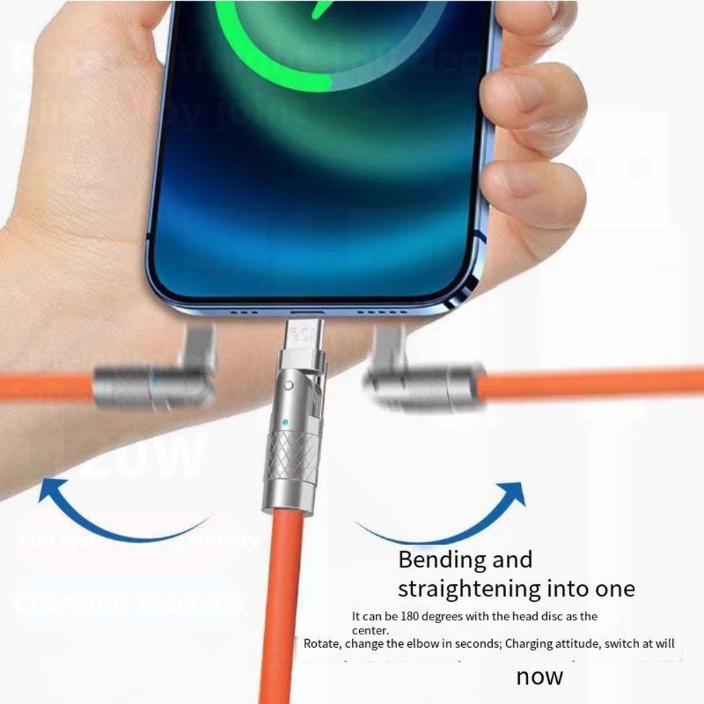 Dây Cáp Sạc Nhanh 6A USB 1.2M 120W 120W Cho Điện Thoại IOS