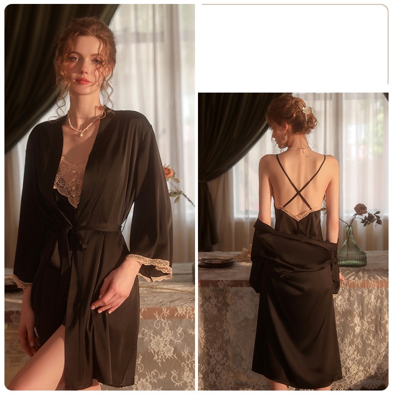 Áo Choàng Lụa Dáng Trơn Kèm Dây Thắt Eo Xinh Đẹp Nhiều Màu BS-1854 | BigBuy360 - bigbuy360.vn